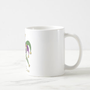 Farbige Mardi Gras Narren Maske Tasse