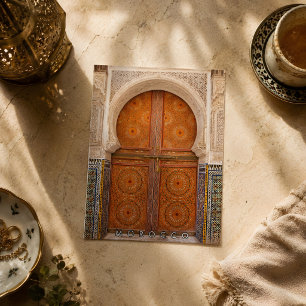 Farbige marokkanische Architektur in Marrakesch Postkarte