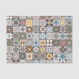 Farbige marokkanische Fliese Seidenpapier