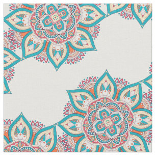 Farbige marokkanische Mandala-ethnische Ausdrucksf Stoff