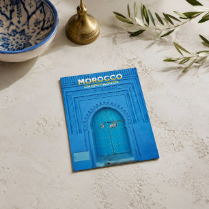 Farbige marokkanische Nord-Medina Blau alte Stadt Postkarte