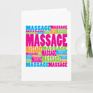 Farbige Massage Karte