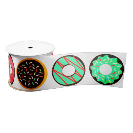Farbige Mattierte Donuts Satinband