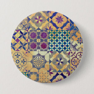 Farbige mediterrane und ägäische traditionelle Fli Button