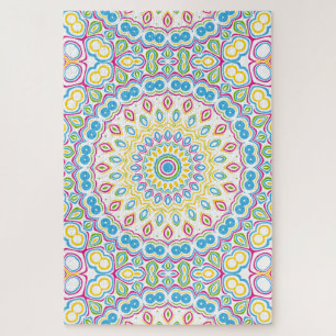 Farbige Mehrfarbige Mandala-Muster Puzzle