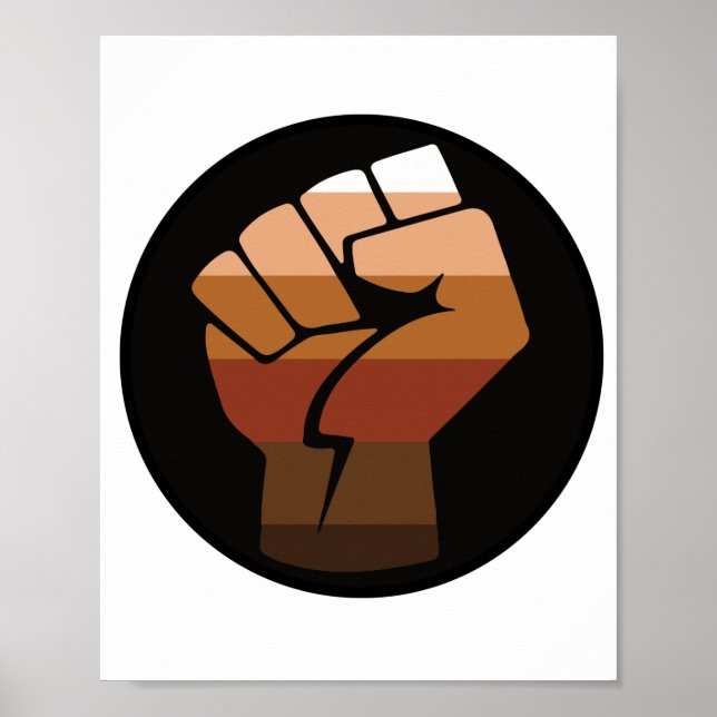 Farbige Menschen Faust / POC FIST Poster (Vorne)