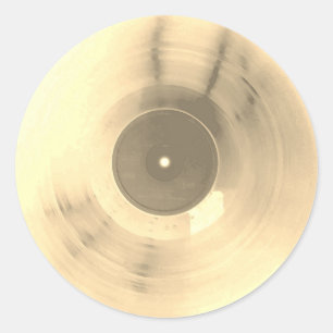 Farbige metallische Vinyl-Retro-Cover Runder Aufkleber