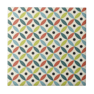 Farbige Mid Century Dekoration Fliese