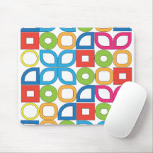 Farbige Mid-Century-Modern-Geometric-Mauspad