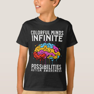 Farbige Minds Autismus Bewusstsein Kinder unterstü T-Shirt