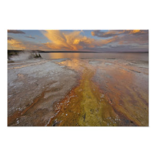 Farbige mineralische Ablagerungen aus dem Black Po Fotodruck