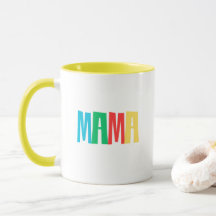 Farbige Minimal Mama Typografie