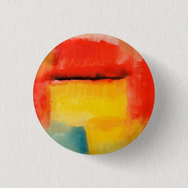 Farbige Minimalistische Abstrakte Kunstwerke Button (Vorderseite)