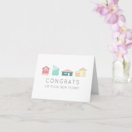 Farbige Minimalistische Glückwünsche auf Ihrer neu Karte