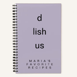 Farbige minimalistische leckere US-Rezepte Notizbuch