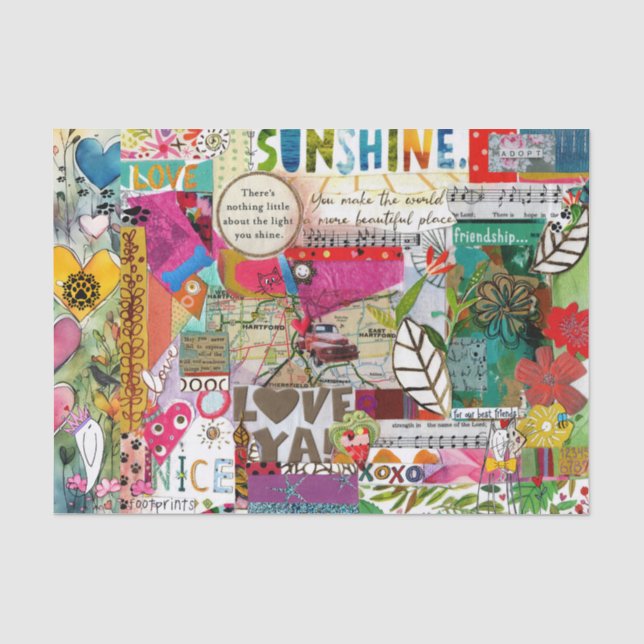 Farbige Mixed-Media-Inspiration  Seidenpapier (Vorderseite)