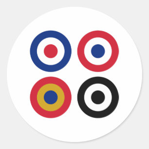 Farbige Mod-Ziele Runder Aufkleber