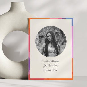 Farbige moderne Abschlusskreisfoto-Rahmen Ankündigung