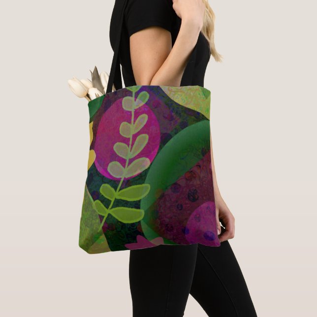 Farbige moderne abstrakte Kunst Botanical Floral (Von Nahem)