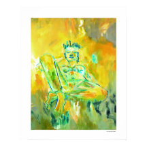 Farbige moderne abstrakte Kunst Gelbe Heimdekorati