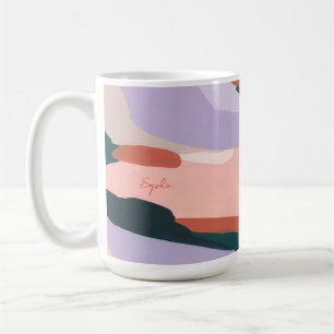 Farbige moderne abstrakte Kunst individuell benann Kaffeetasse