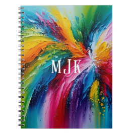 Farbige moderne Abstrakte Kunst Personalisiert Mon Notizblock