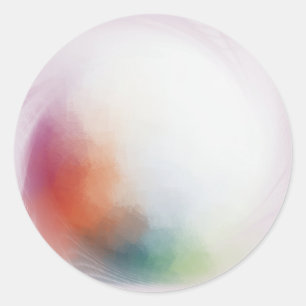 Farbige moderne abstrakte leere Vorlage anpassbar Runder Aufkleber