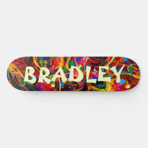 Farbige, moderne Abstrakte Personalisierte Bezeich Skateboard
