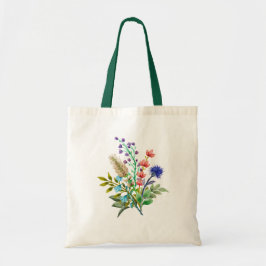 Farbige moderne Blume Wasserfarbe Sommertosbeutel Tragetasche