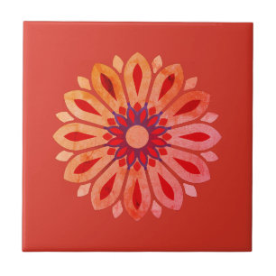 FARBIGE MODERNE BLUMEN GESCHENK TOCHTER SCHWESTER FLIESE