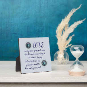FARBIGE MODERNE BLUMEN GESCHENK TOCHTER SCHWESTER FOTOPLATTE