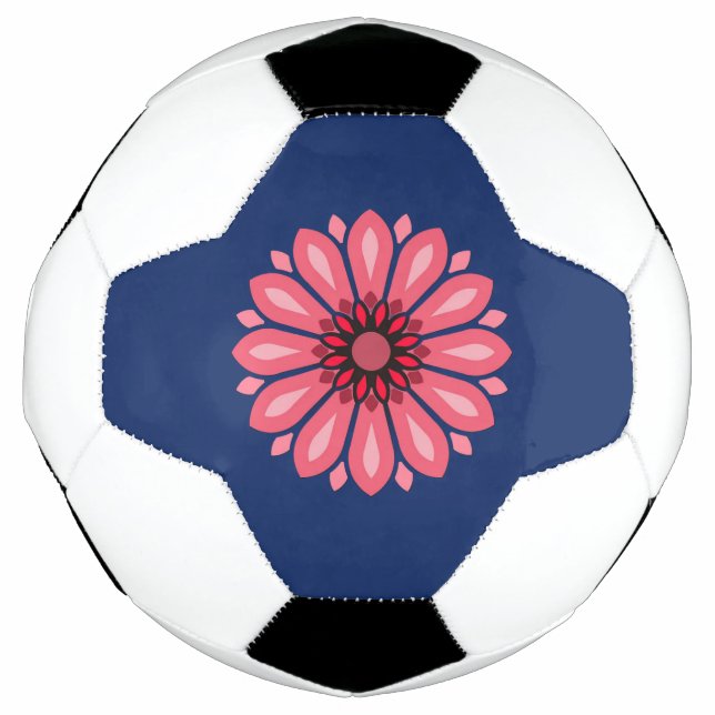 FARBIGE MODERNE BLUMEN GESCHENK TOCHTER SCHWESTER  FUßBALL (Vorderseite)