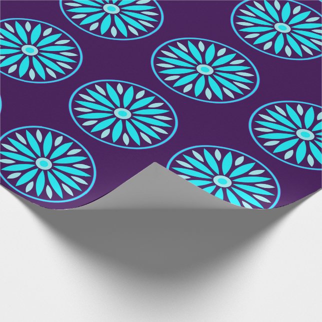FARBIGE MODERNE BLUMEN GESCHENK TOCHTER SCHWESTER  GESCHENKPAPIER (Ecke)
