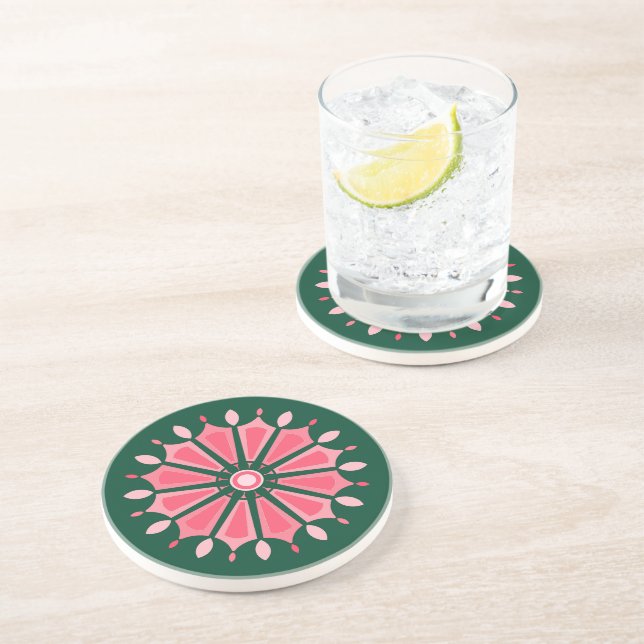 FARBIGE MODERNE BLUMEN GESCHENK TOCHTER SCHWESTER  GETRÄNKEUNTERSETZER (Seite)