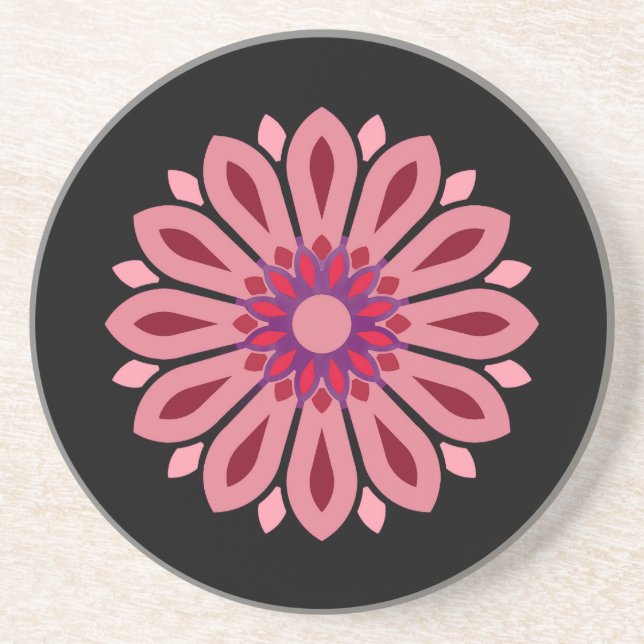 FARBIGE MODERNE BLUMEN GESCHENK TOCHTER SCHWESTER  GETRÄNKEUNTERSETZER (Vorne)