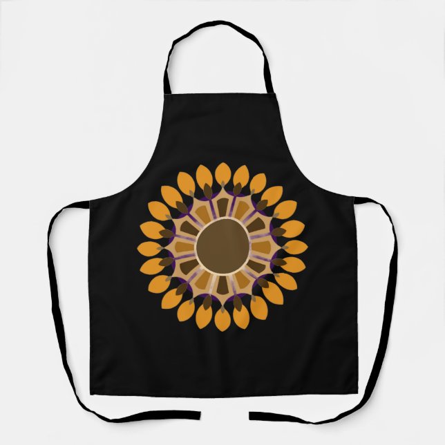 FARBIGE MODERNE BLUMEN GESCHENK TOCHTER SCHWESTER  SCHÜRZE (Vorderseite)