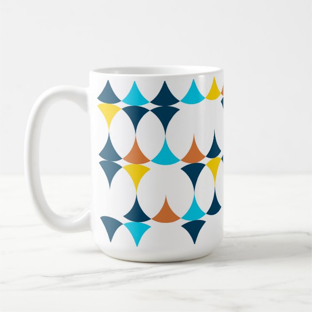 Farbige, moderne, coole, trendige geometrische For Kaffeetasse (Links)