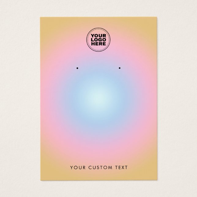 Farbige, moderne Earring Display Card (Vorderseite)