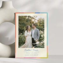 Farbige moderne Foto-Hochzeit- QR-Code-Website-RSV