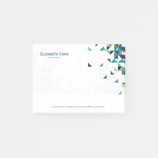 Farbige moderne geometrische Abstrakte Dreiecke 4 Post-it Klebezettel (Vorderseite)