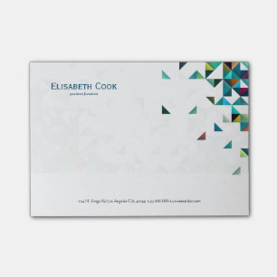 Farbige moderne geometrische Abstrakte Dreiecke 4 Post-it Klebezettel