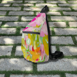 Farbige moderne Monogramm-Sling-Tasche Crossbody Bag