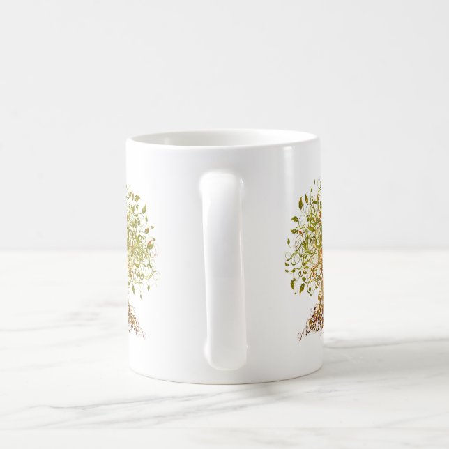 Farbige modernistische Baum 13 Tasse (Henkel)