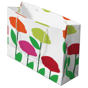 Farbige Mohnblumen-Blume Große Geschenktüte