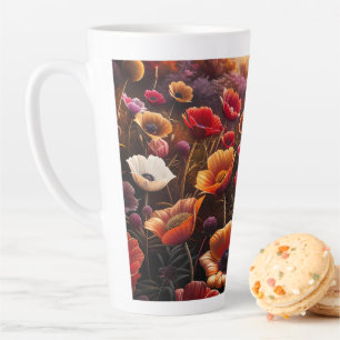 Farbige Mohnblumen Milchtasse