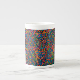 Farbige Molar-Zahn-Medizin-Tasse Prozellantasse