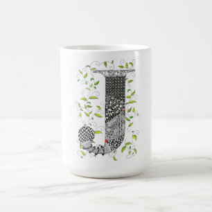 Farbige Monogram Letter J-Tasse Kaffeetasse