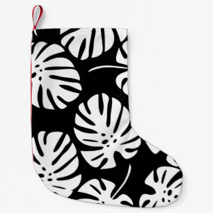Farbige Monstera-Blätter Abstrakt Kleiner Weihnachtsstrumpf