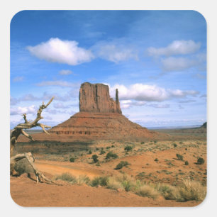 Farbige Monument Valley-Handschuhe in Utah USA Quadratischer Aufkleber