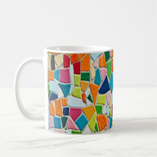 Farbige Mosaikfliesen Kaffeetasse